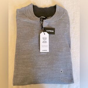 Express Men’s Two Button Sweater, Color Gray Size Medium, NWT